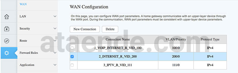 HG8245H5 WAN Configuration