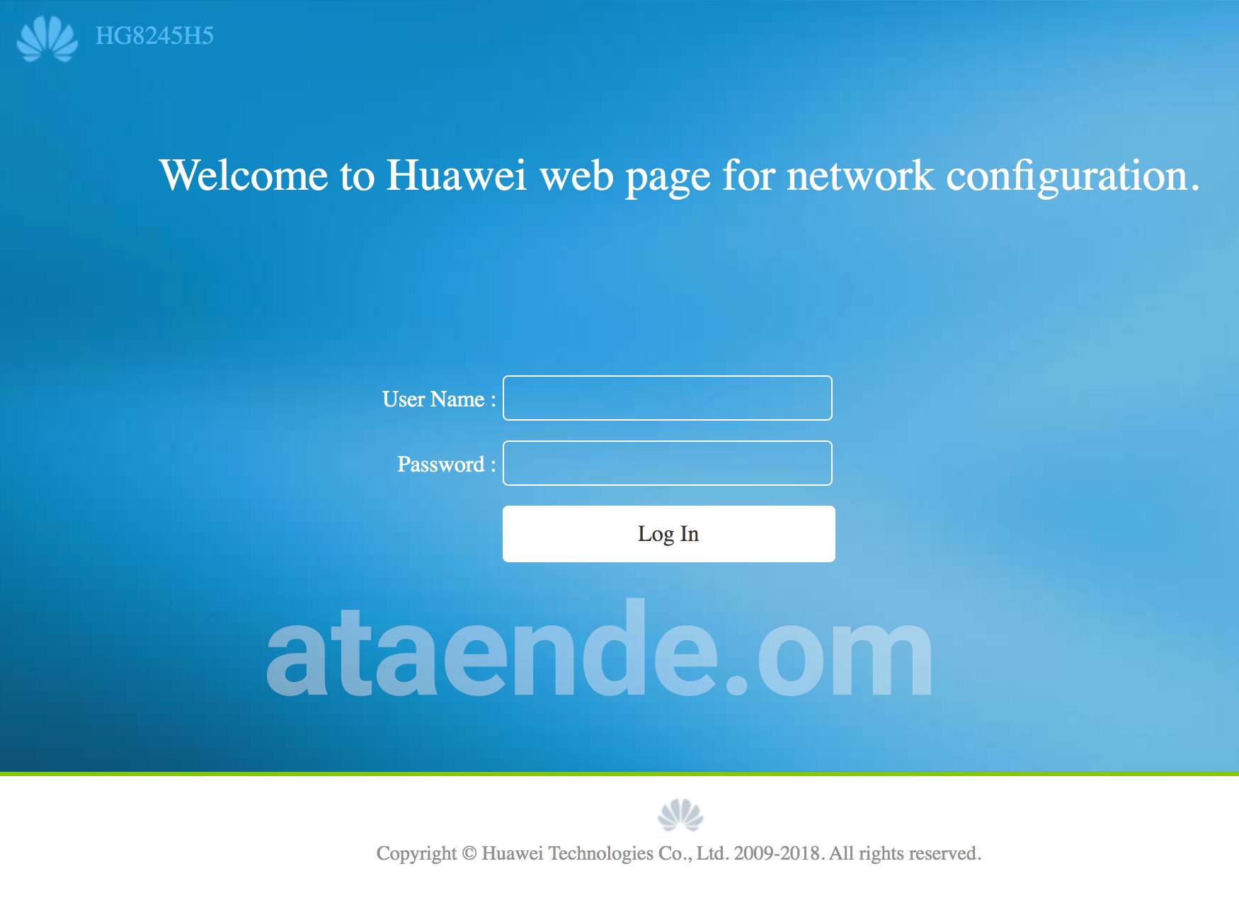 HG8245H5 Login Page