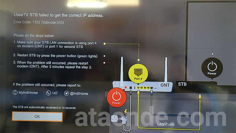 Error Code 1302 UseeTV