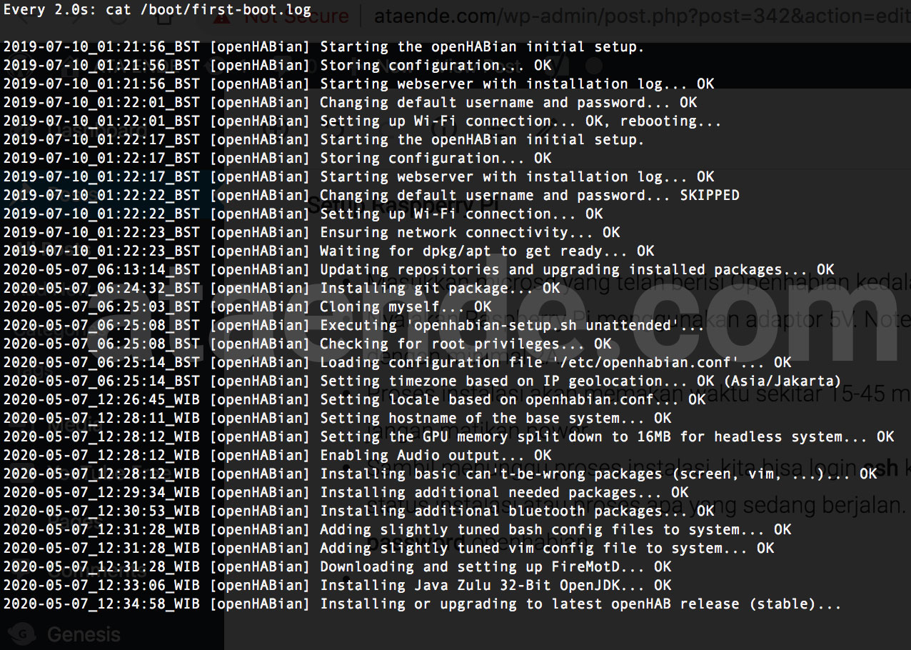 Openhab installation progress