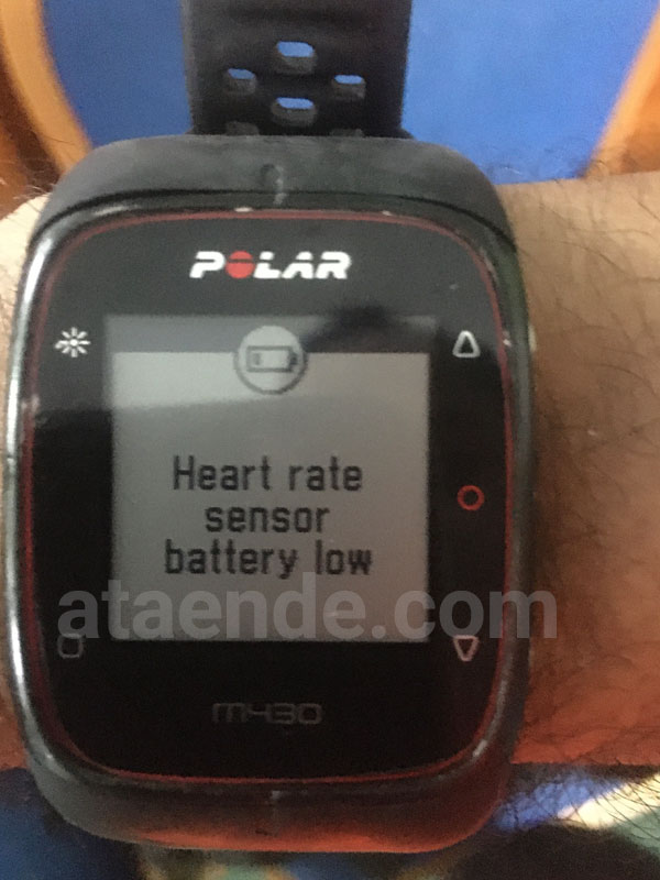 heart rate sensor battery low warning 