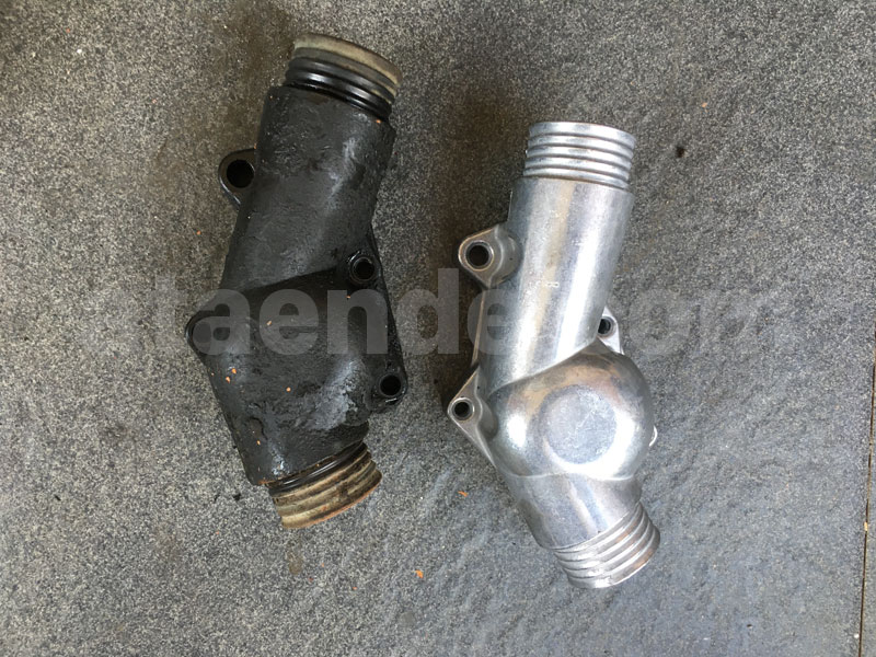 thermostat housing, plastic and aloy